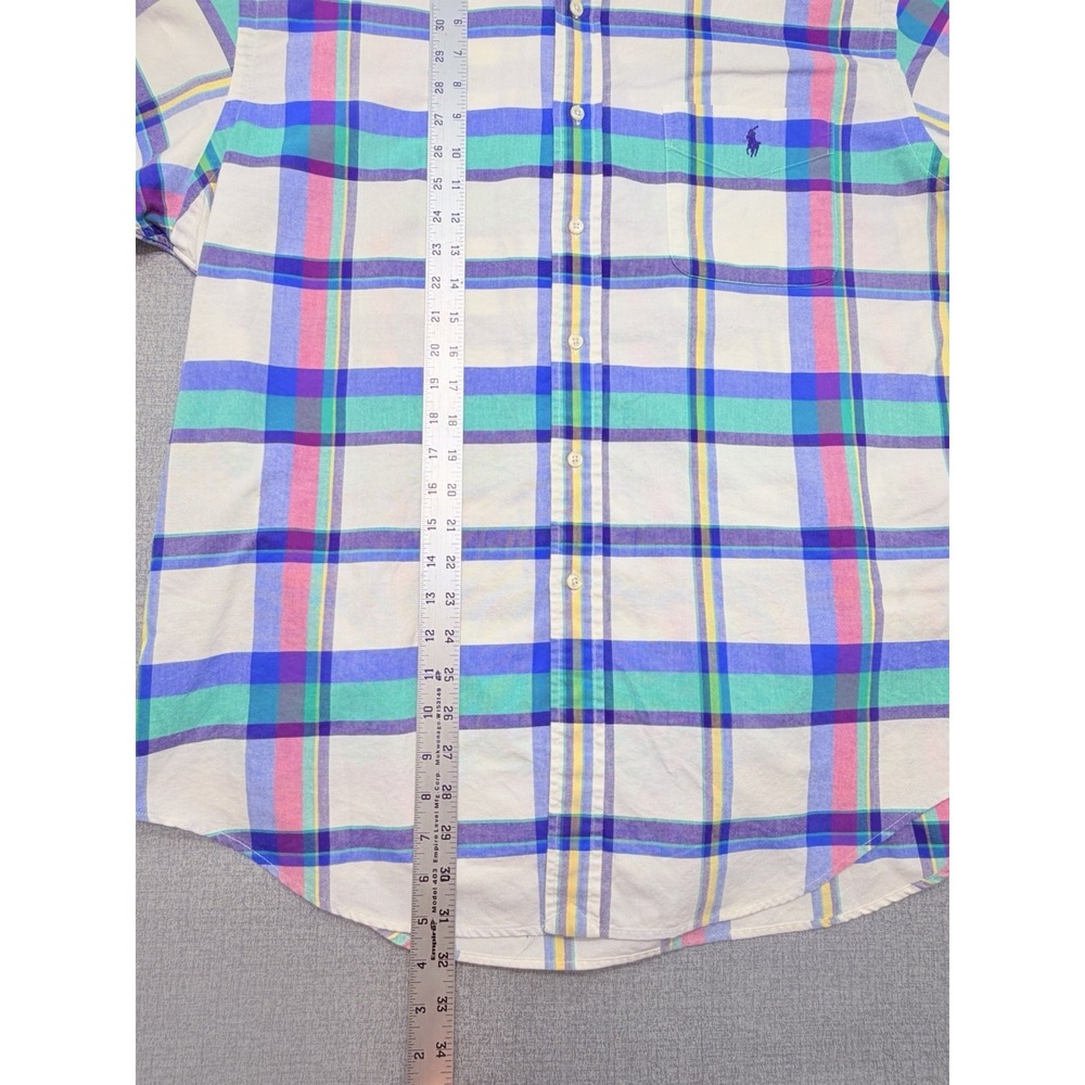 Ralph Lauren Blake Shirt Mens Large Logo Short Sleeve Collared Button Down Pony - Picture 7 of 9
